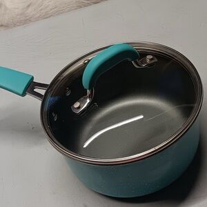 Pioneer Woman Pot 1.5 quart turquoise Sauce Pan frontier